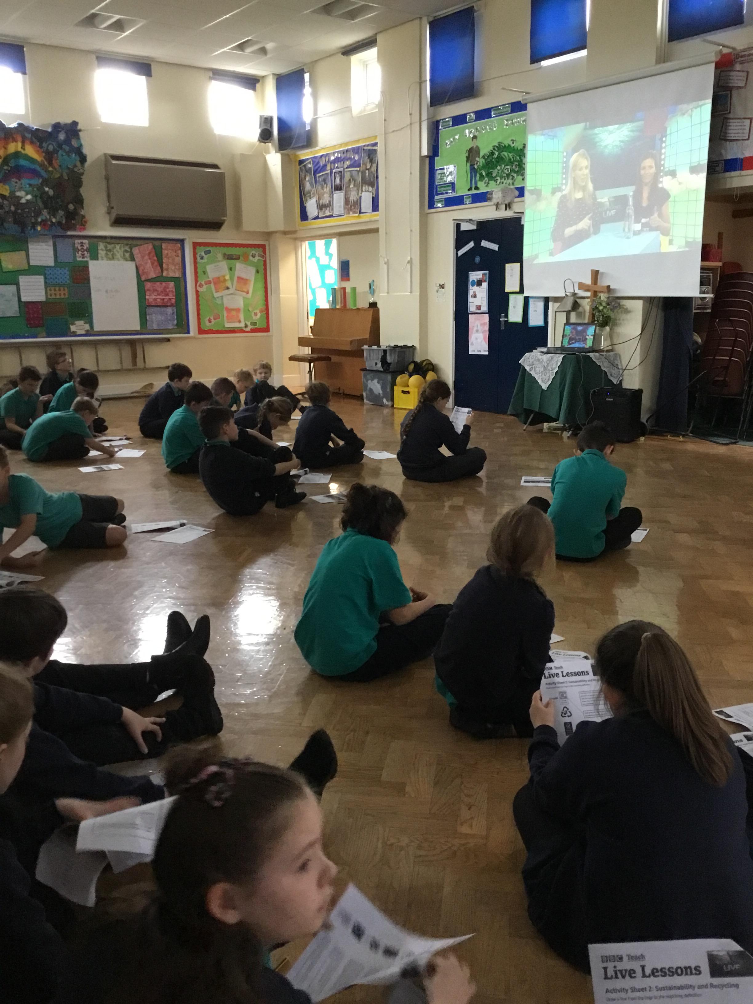 Years 5 and 6 took part in a BBC live lesson.